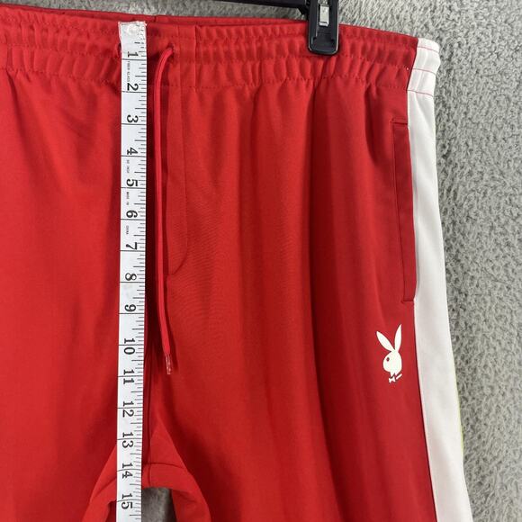 Vtg Playboy PacSun Track Pants Mens 2XL Red Side Stripe Athletic Bunny Logo - Picture 4 of 13
